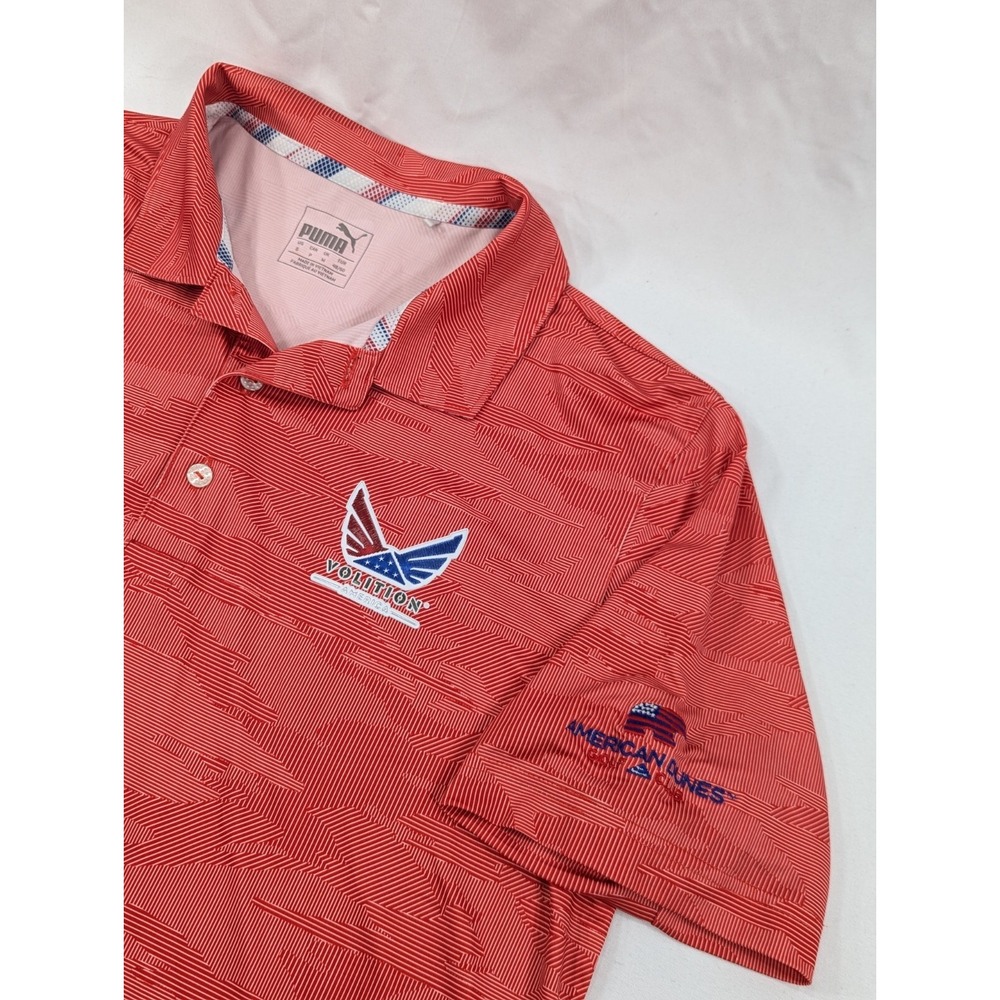 Puma Volition America Polo Shirt Mens Small Budweiser American Dunes Golf